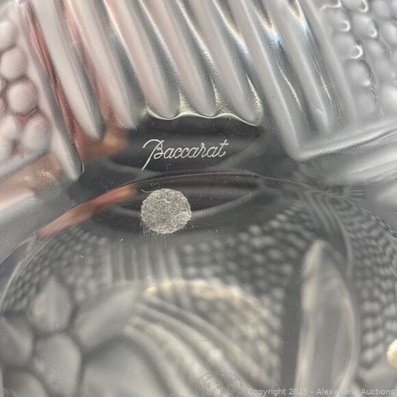 Baccarat Florelia frosted crystal bowl vase with original box - Picture 6 of 8